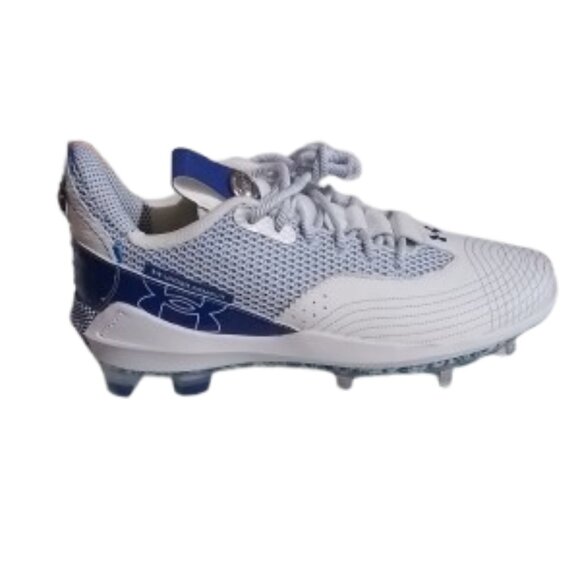 Under Armour Blue and White Cleats NWOB Under Armour Spotlight Fran RM 4 TX Football Cleats KIDS 5  main image 3